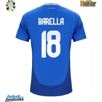 Italia Nicolo Barella #18 Hjemmedrakt EM 2024 Kortermet